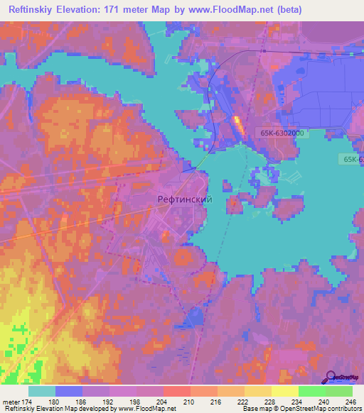 Reftinskiy,Russia Elevation Map