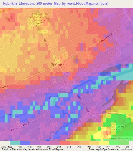 Rebrikha,Russia Elevation Map