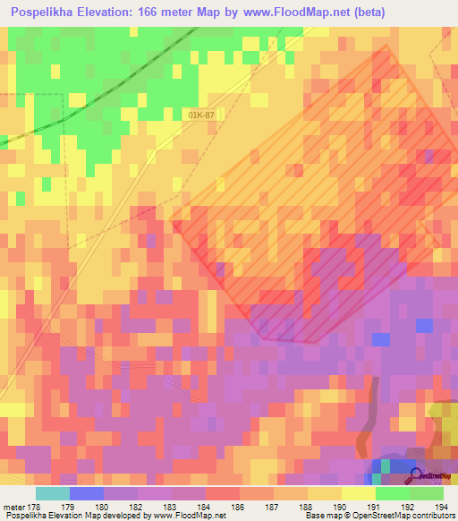 Pospelikha,Russia Elevation Map