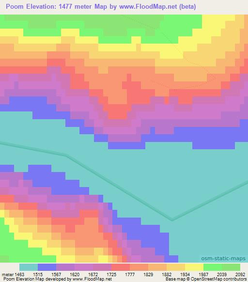 Poom,Russia Elevation Map