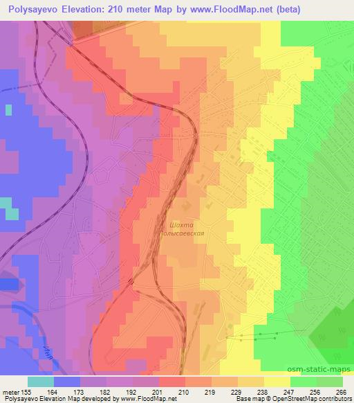 Polysayevo,Russia Elevation Map