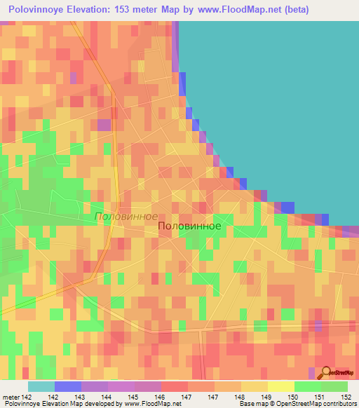 Polovinnoye,Russia Elevation Map