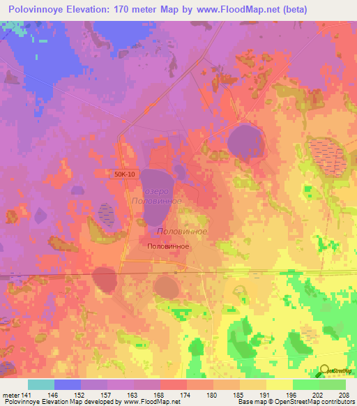 Polovinnoye,Russia Elevation Map