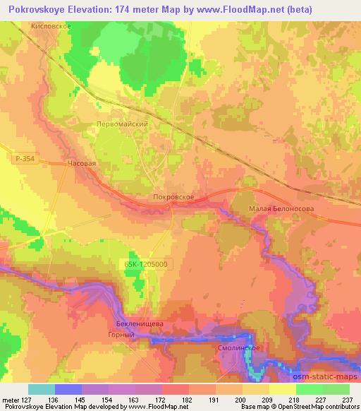 Pokrovskoye,Russia Elevation Map