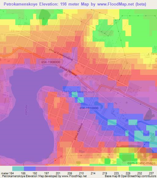 Petrokamenskoye,Russia Elevation Map