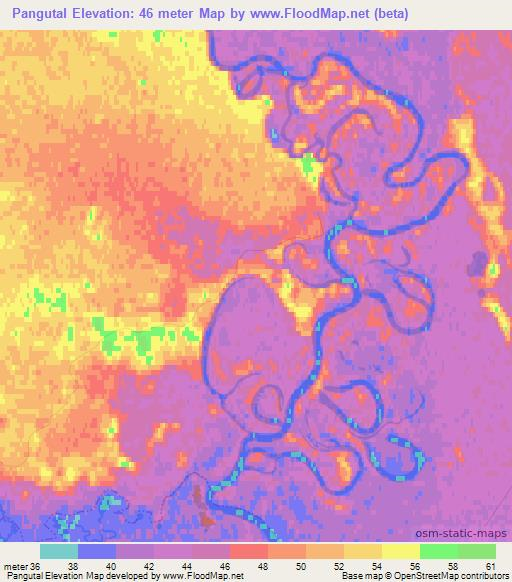 Pangutal,Russia Elevation Map