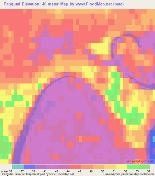 Pangutal,Russia Elevation Map