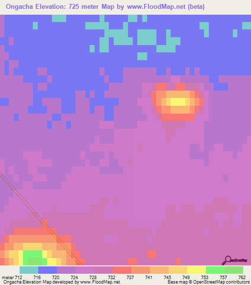 Ongacha,Russia Elevation Map