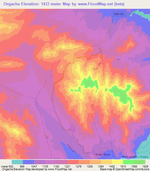 Ongacha,Russia Elevation Map