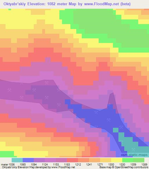 Oktyabr'skiy,Russia Elevation Map