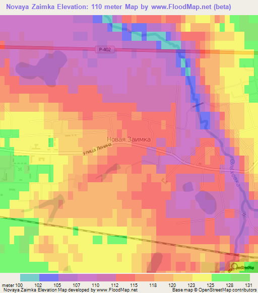 Novaya Zaimka,Russia Elevation Map