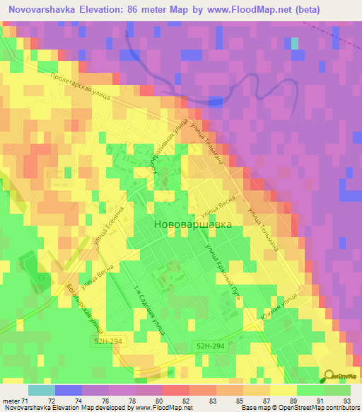 Novovarshavka,Russia Elevation Map