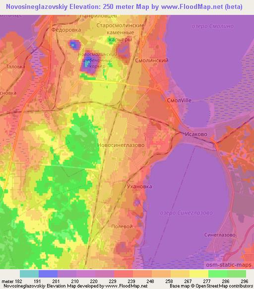 Novosineglazovskiy,Russia Elevation Map