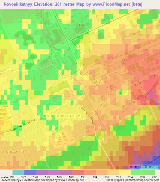 Novosilikatnyy,Russia Elevation Map