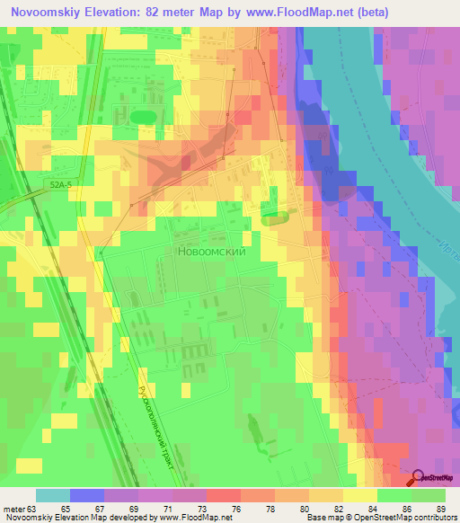 Novoomskiy,Russia Elevation Map