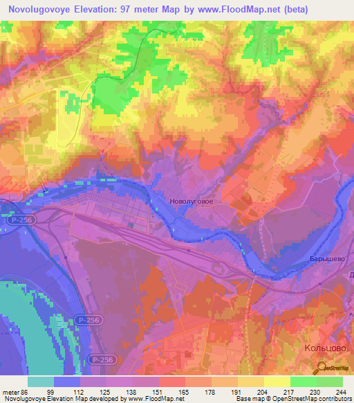 Novolugovoye,Russia Elevation Map