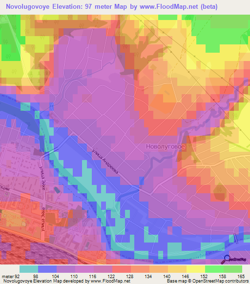 Novolugovoye,Russia Elevation Map