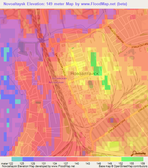 Novoaltaysk,Russia Elevation Map