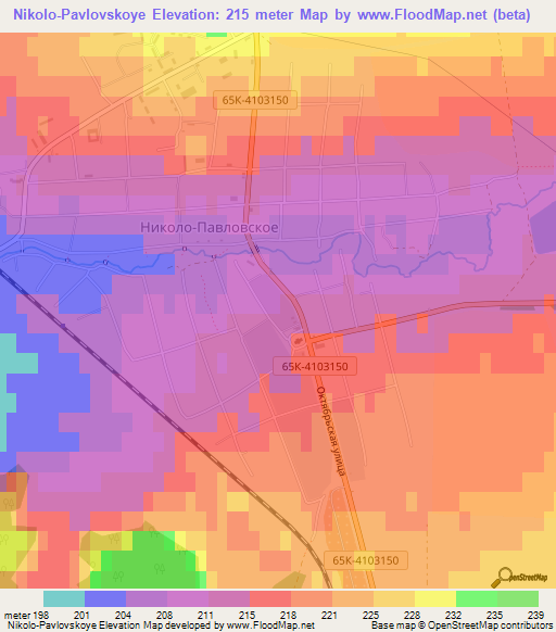 Nikolo-Pavlovskoye,Russia Elevation Map