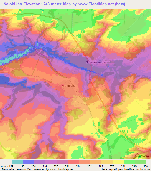 Nalobikha,Russia Elevation Map