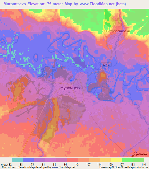 Muromtsevo,Russia Elevation Map