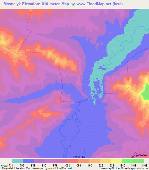 Moynalyk,Russia Elevation Map