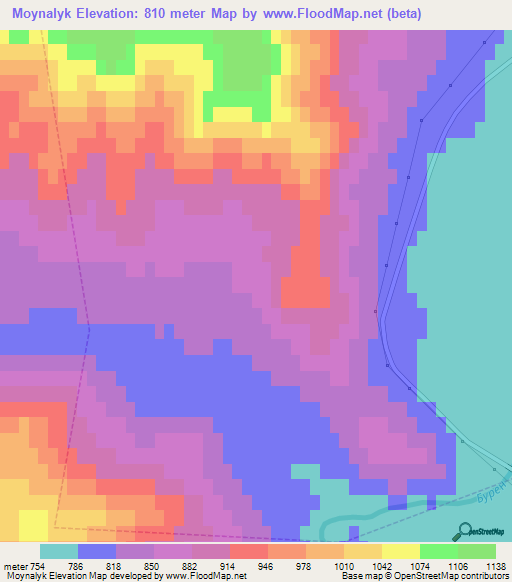 Moynalyk,Russia Elevation Map