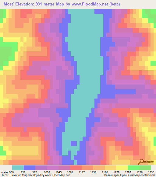 Most',Russia Elevation Map