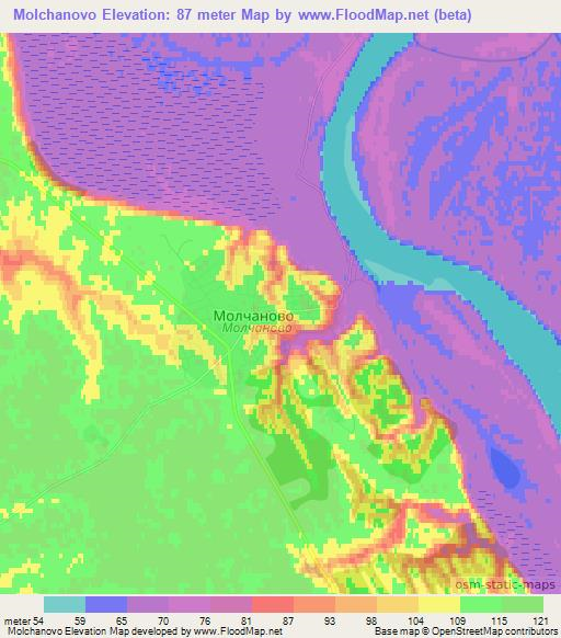 Molchanovo,Russia Elevation Map