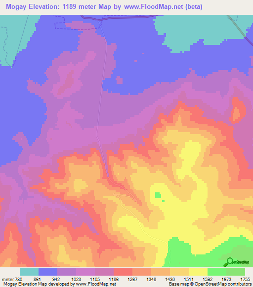 Mogay,Russia Elevation Map