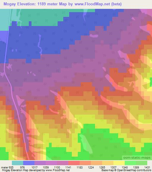 Mogay,Russia Elevation Map