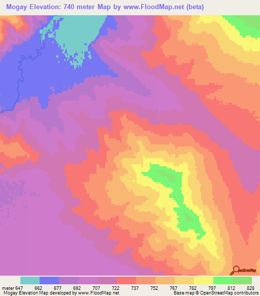 Mogay,Russia Elevation Map