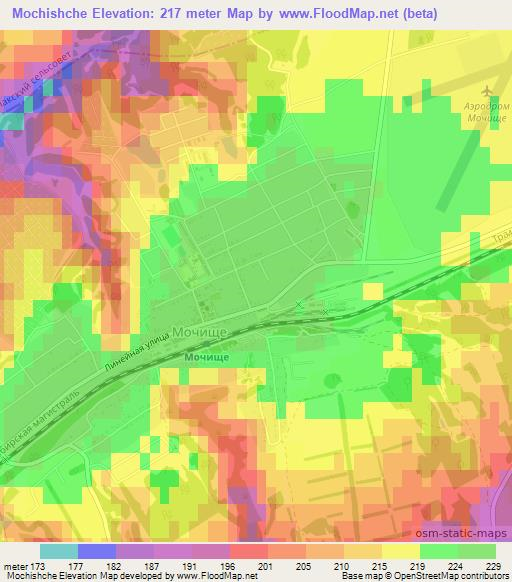 Mochishche,Russia Elevation Map