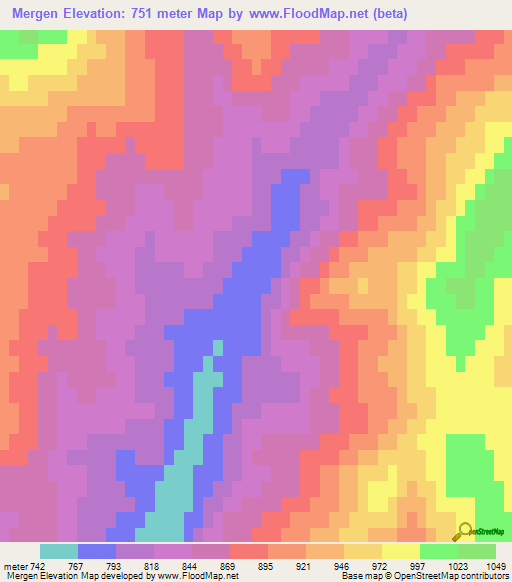 Mergen,Russia Elevation Map