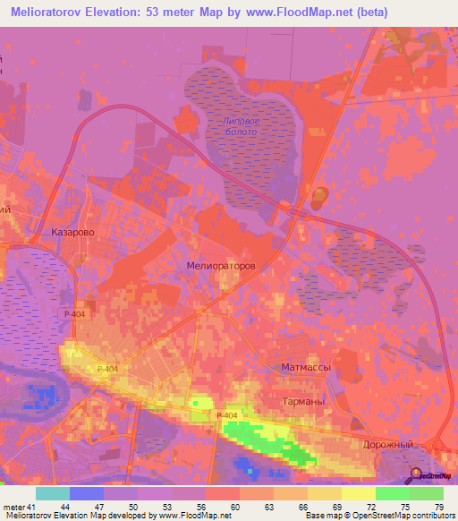 Melioratorov,Russia Elevation Map