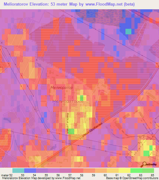 Melioratorov,Russia Elevation Map