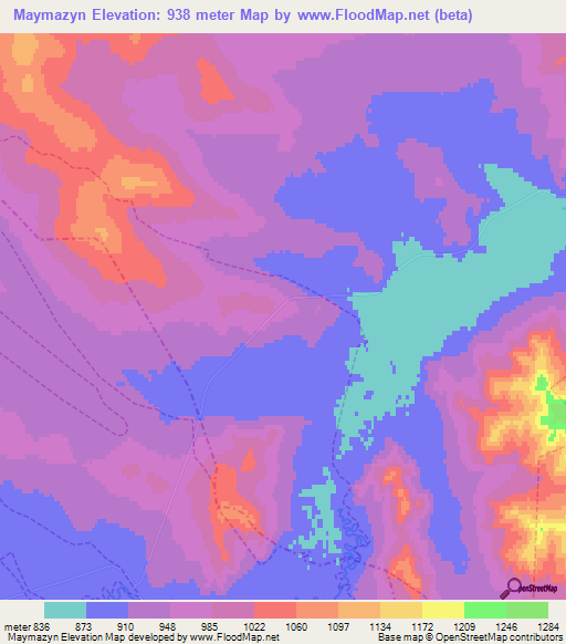 Maymazyn,Russia Elevation Map