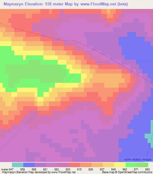 Maymazyn,Russia Elevation Map