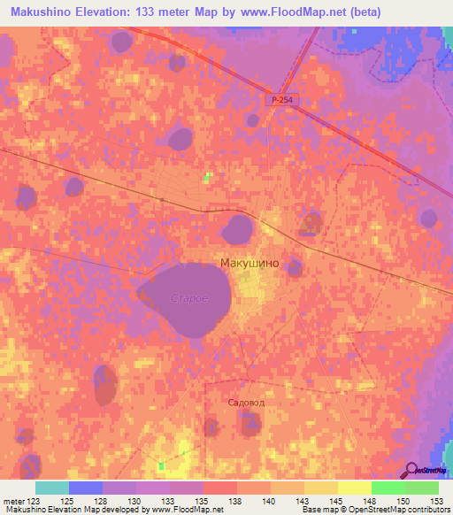 Makushino,Russia Elevation Map