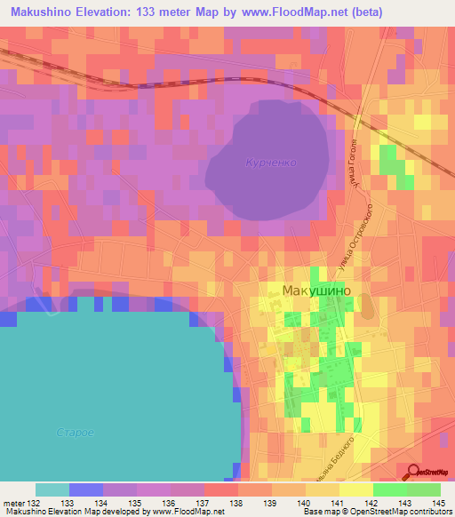 Makushino,Russia Elevation Map