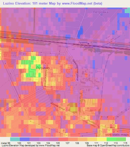 Luzino,Russia Elevation Map