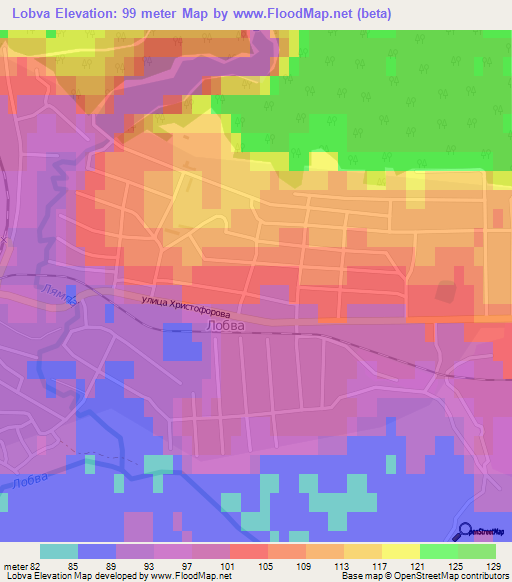 Lobva,Russia Elevation Map