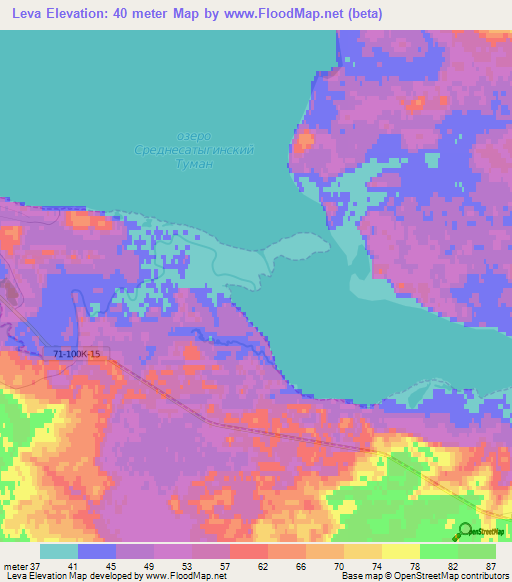 Leva,Russia Elevation Map