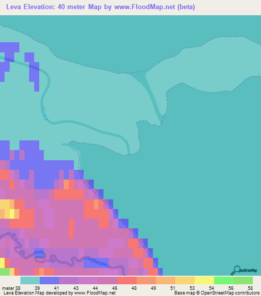 Leva,Russia Elevation Map