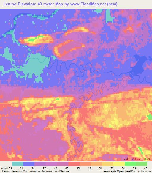 Lenino,Russia Elevation Map