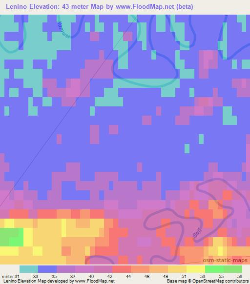 Lenino,Russia Elevation Map