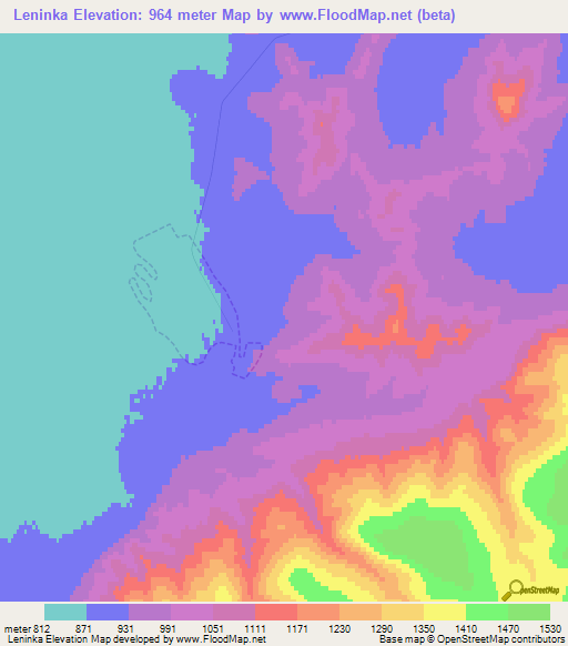 Leninka,Russia Elevation Map