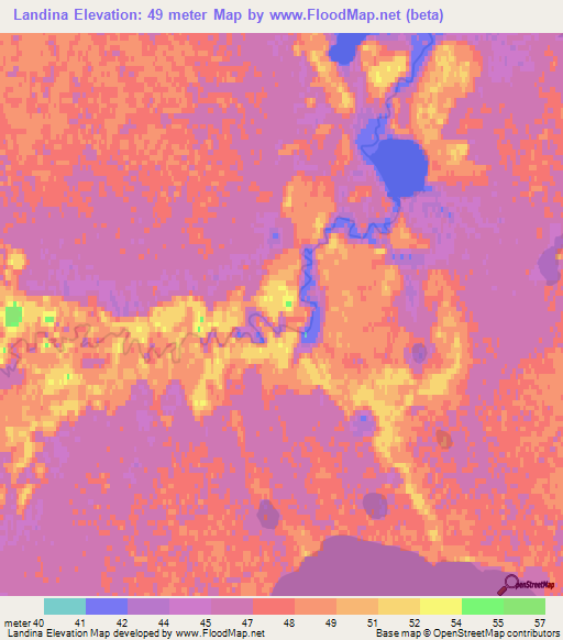 Landina,Russia Elevation Map