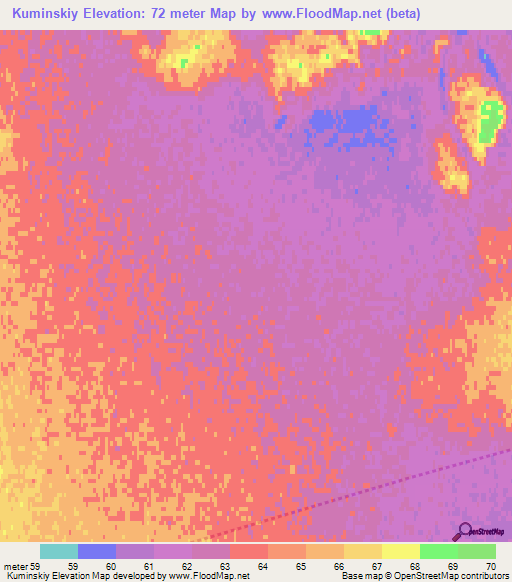 Kuminskiy,Russia Elevation Map