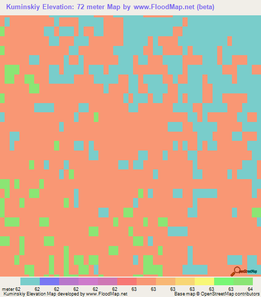 Kuminskiy,Russia Elevation Map